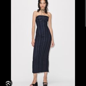 Denim / Jean Strapless Dress